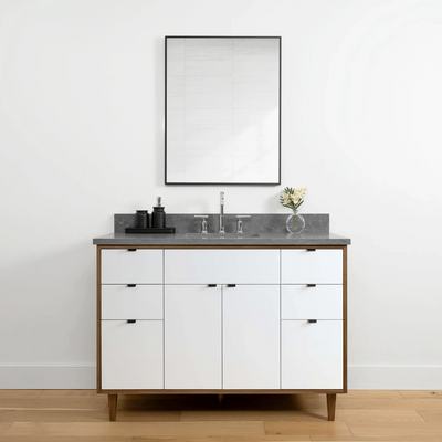 Sidney 48", Teodor® Modern Gloss White Vanity Teodor Bathroom VanityCanada
