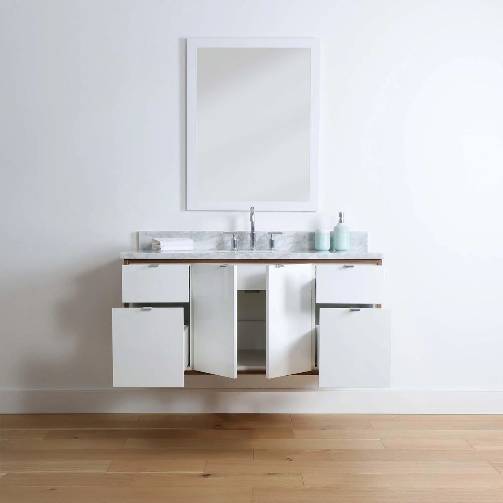 
                  
                    Sidney 48" Wall Mount Gloss White Bathroom Vanity
                  
                
