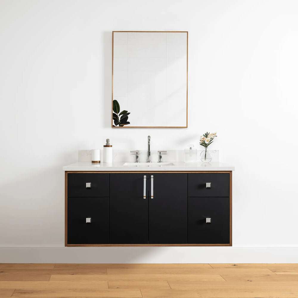 
                  
                    Sidney 48" Wall Mount Matte Black Bathroom Vanity
                  
                