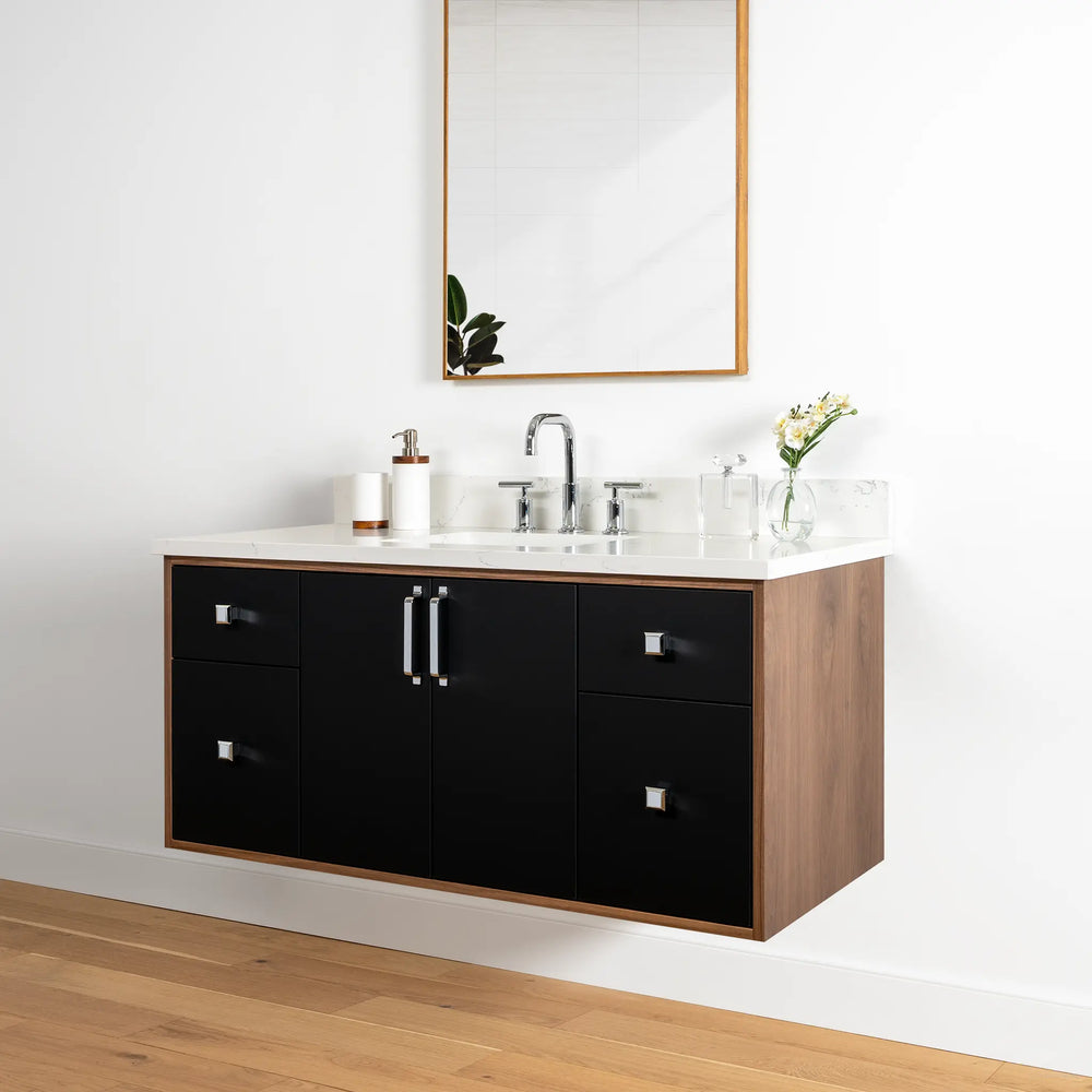 
                  
                    Sidney 48" Wall Mount Matte Black Bathroom Vanity
                  
                