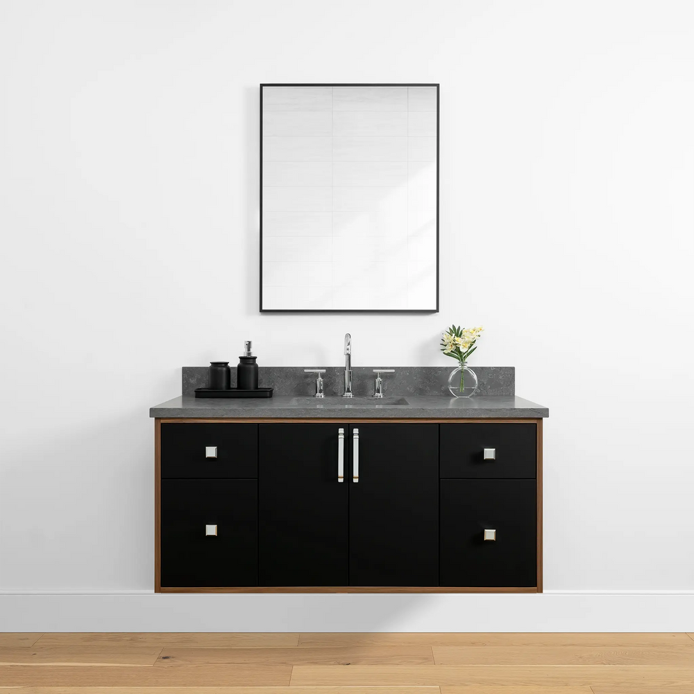 
                  
                    Sidney 48" Wall Mount Matte Black Bathroom Vanity
                  
                
