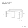 
                  
                    Sidney 60", Teodor® Modern Wall Mount Gloss White Vanity Teodor Bathroom VanityCanada
                  
                