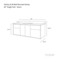 
                  
                    Sidney SLIM 60" Wall Mount Gloss White Bathroom Vanity
                  
                