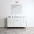 
                  
                    Sidney SLIM 60" Gloss White Bathroom Vanity Teodor Bathroom Vanity Canada
                  
                