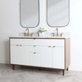 
                  
                    Sidney SLIM 60" Gloss White Bathroom Vanity, Double Sink Teodor Bathroom Vanity Canada
                  
                