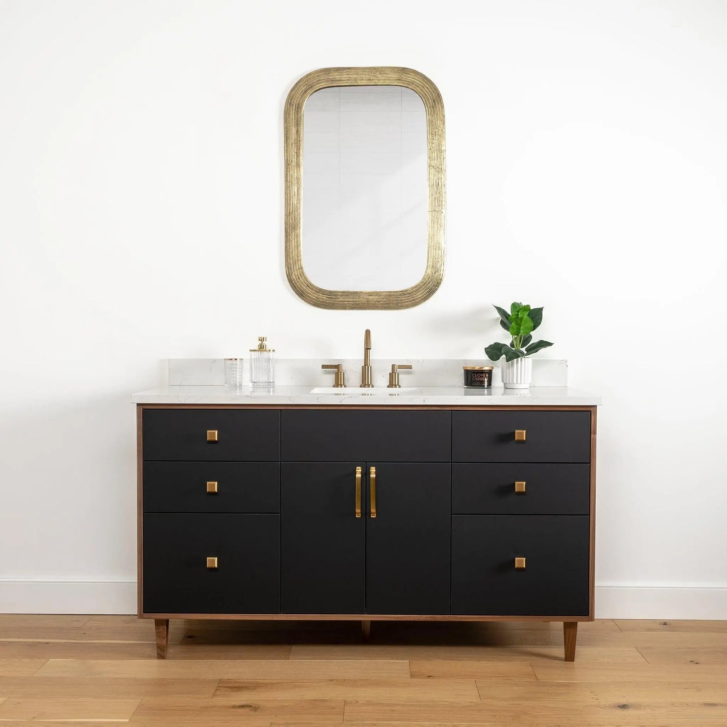 Sidney 60", Teodor® Modern Matte Black Vanity Teodor Bathroom VanityCanada