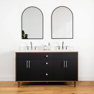 Sidney 60", Teodor® Modern Matte Black Vanity, Double Sink Teodor Bathroom VanityCanada