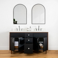 
                  
                    Sidney 60" Matte Black Bathroom Vanity, Double Sink
                  
                