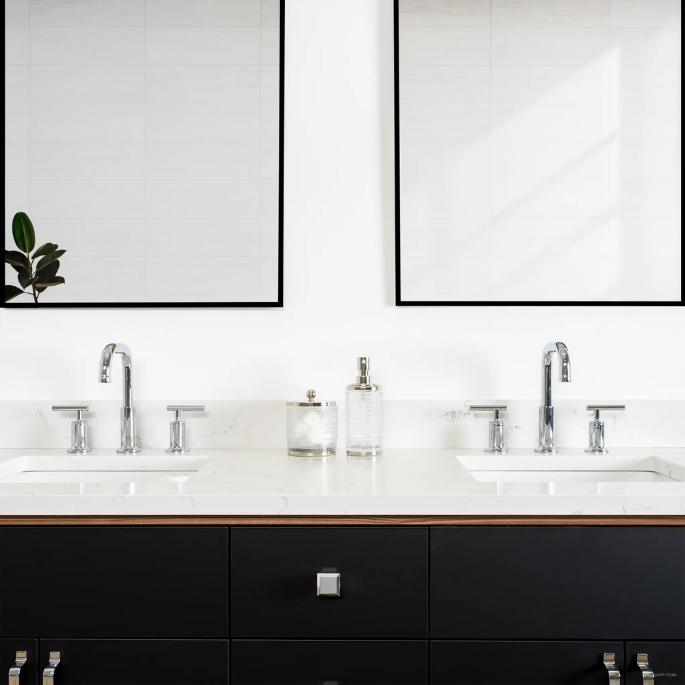 
                  
                    Sidney 60" Matte Black Bathroom Vanity, Double Sink
                  
                