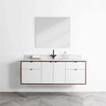 
                  
                    Sidney 60", Teodor® Modern Wall Mount Gloss White Vanity Teodor Bathroom VanityCanada
                  
                