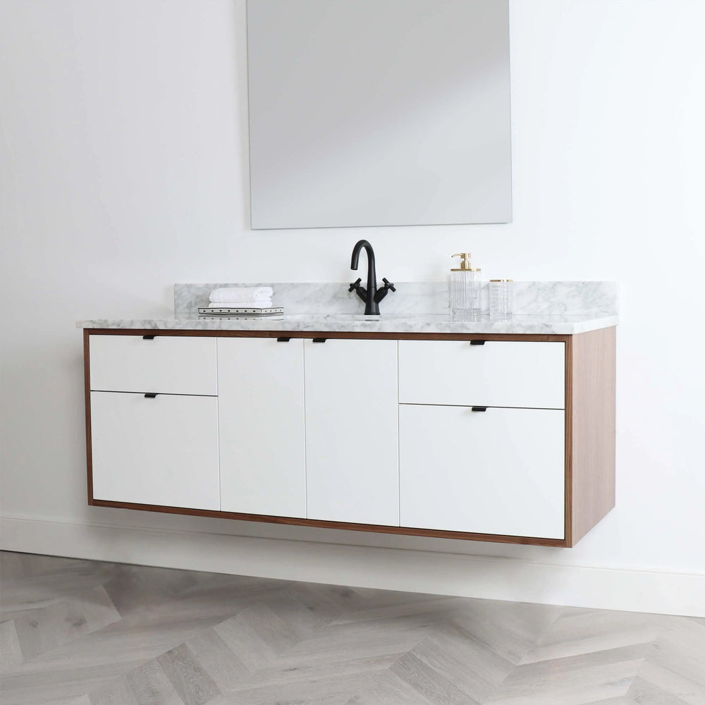 
                  
                    Sidney 60" Wall Mount Gloss White Bathroom Vanity
                  
                
