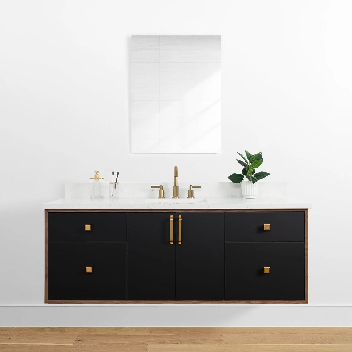 Sidney 60", Teodor® Modern Wall Mount Matte Black Vanity Teodor Bathroom VanityCanada