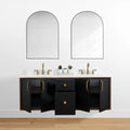 
                  
                    Sidney 60" Wall Mount Matte Black Bathroom Vanity, Double Sink
                  
                