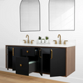 
                  
                    Sidney 60" Wall Mount Matte Black Bathroom Vanity, Double Sink
                  
                