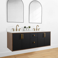 
                  
                    Sidney 60" Wall Mount Matte Black Bathroom Vanity, Double Sink
                  
                
