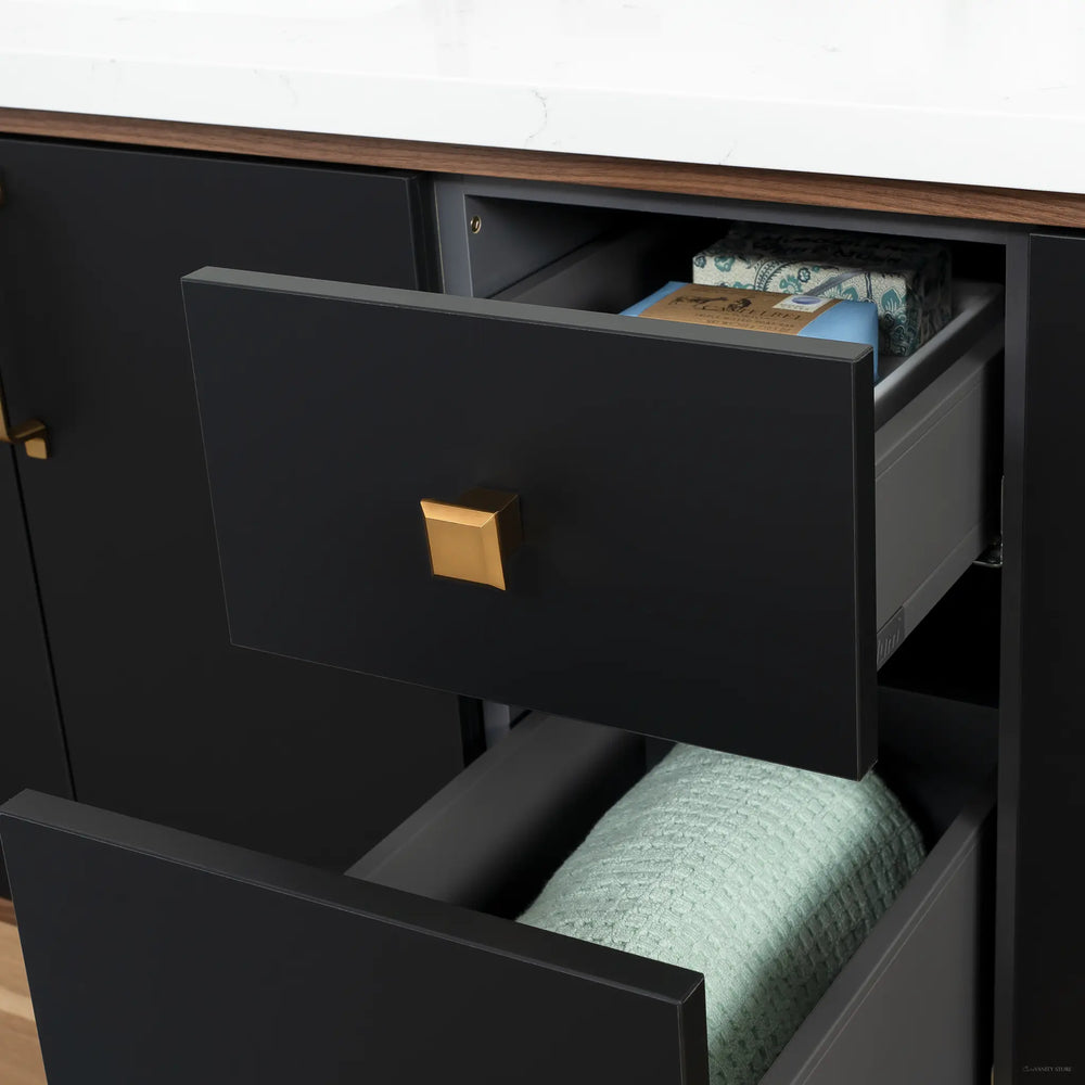 
                  
                    Sidney 60" Wall Mount Matte Black Bathroom Vanity, Double Sink
                  
                