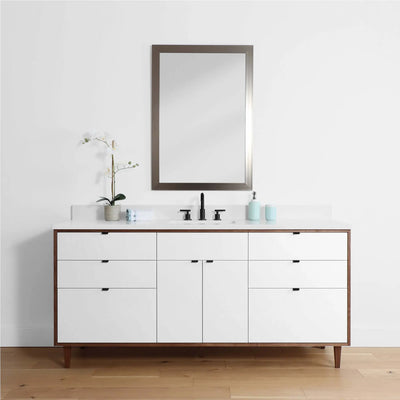 Sidney 72", Teodor® Modern Gloss White Vanity Teodor Bathroom VanityCanada