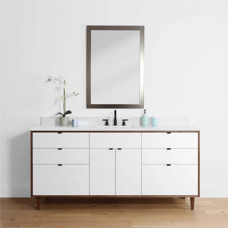 Sidney 72", Teodor® Modern Gloss White Vanity Teodor Bathroom VanityCanada