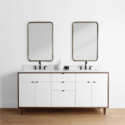 Sidney 72", Teodor® Modern Gloss White Vanity, Double Sink Teodor Bathroom VanityCanada