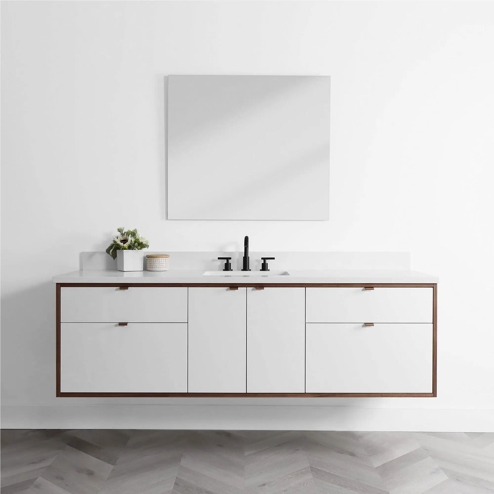 
                  
                    Sidney 72", Teodor® Modern Wall Mount Gloss White Vanity Teodor Bathroom VanityCanada
                  
                
