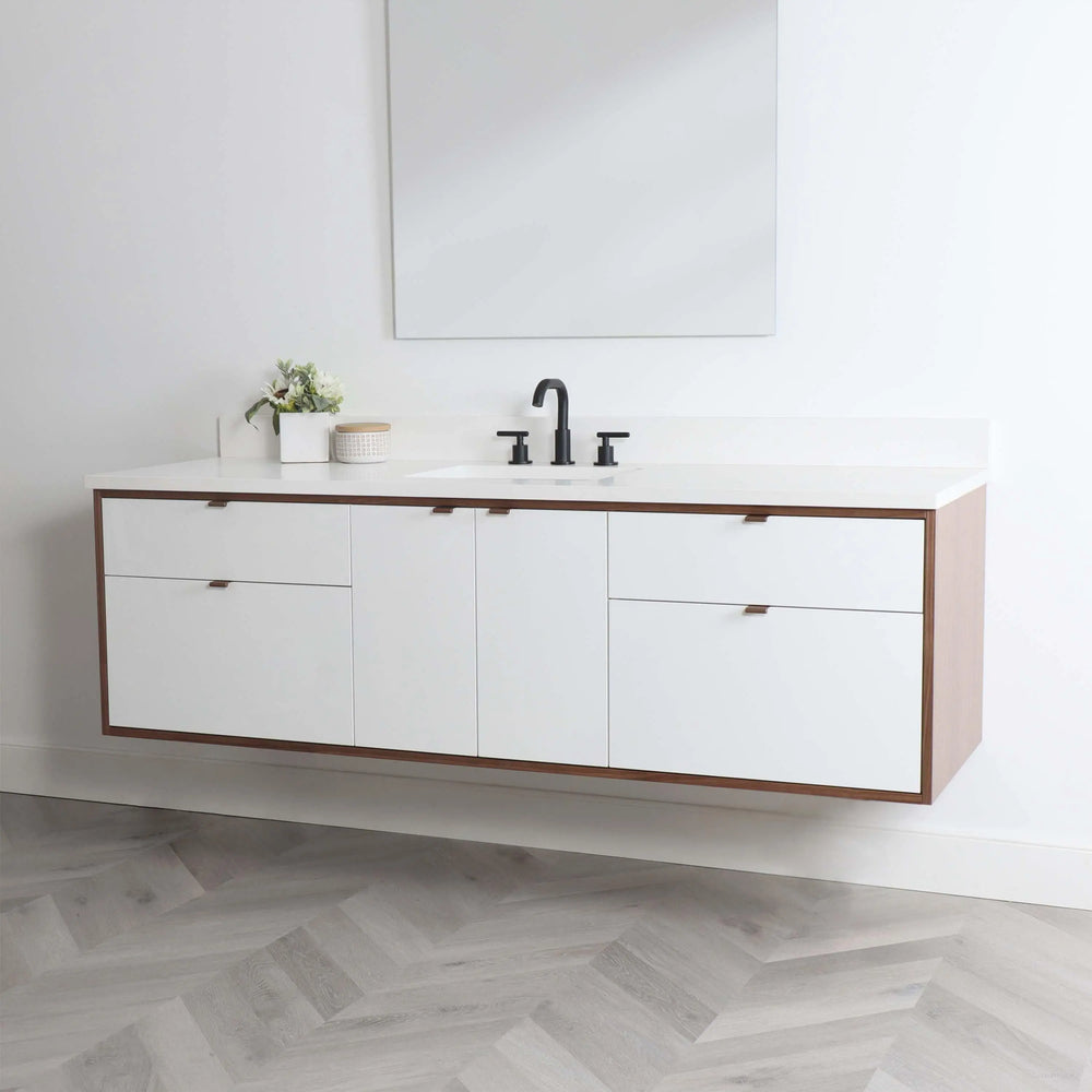 
                  
                    Sidney 72" Wall Mount Gloss White Bathroom Vanity
                  
                