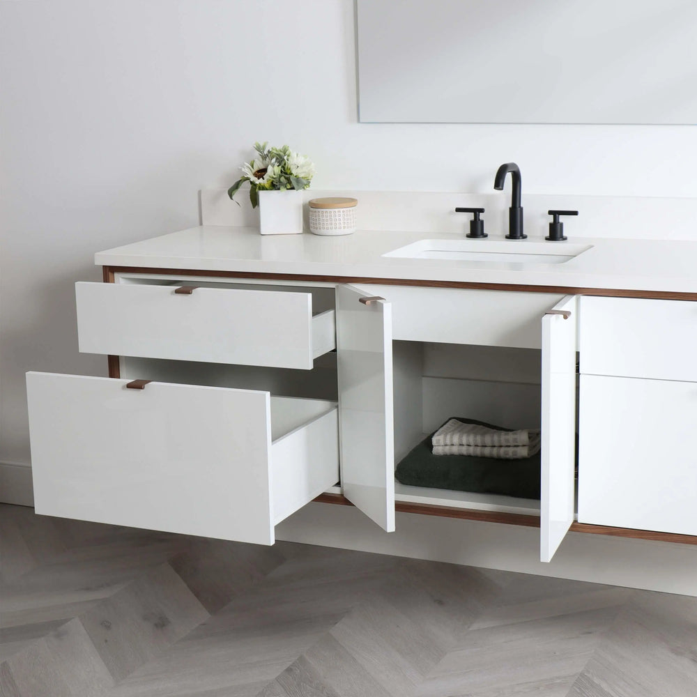 
                  
                    Sidney 72" Wall Mount Gloss White Bathroom Vanity
                  
                