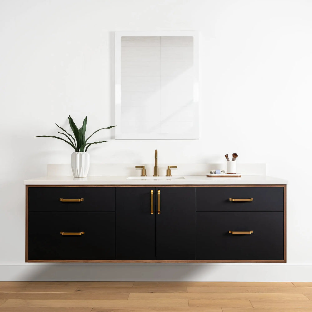 
                  
                    Sidney 72", Teodor® Modern Wall Mount Matte Black Vanity Teodor Bathroom VanityCanada
                  
                