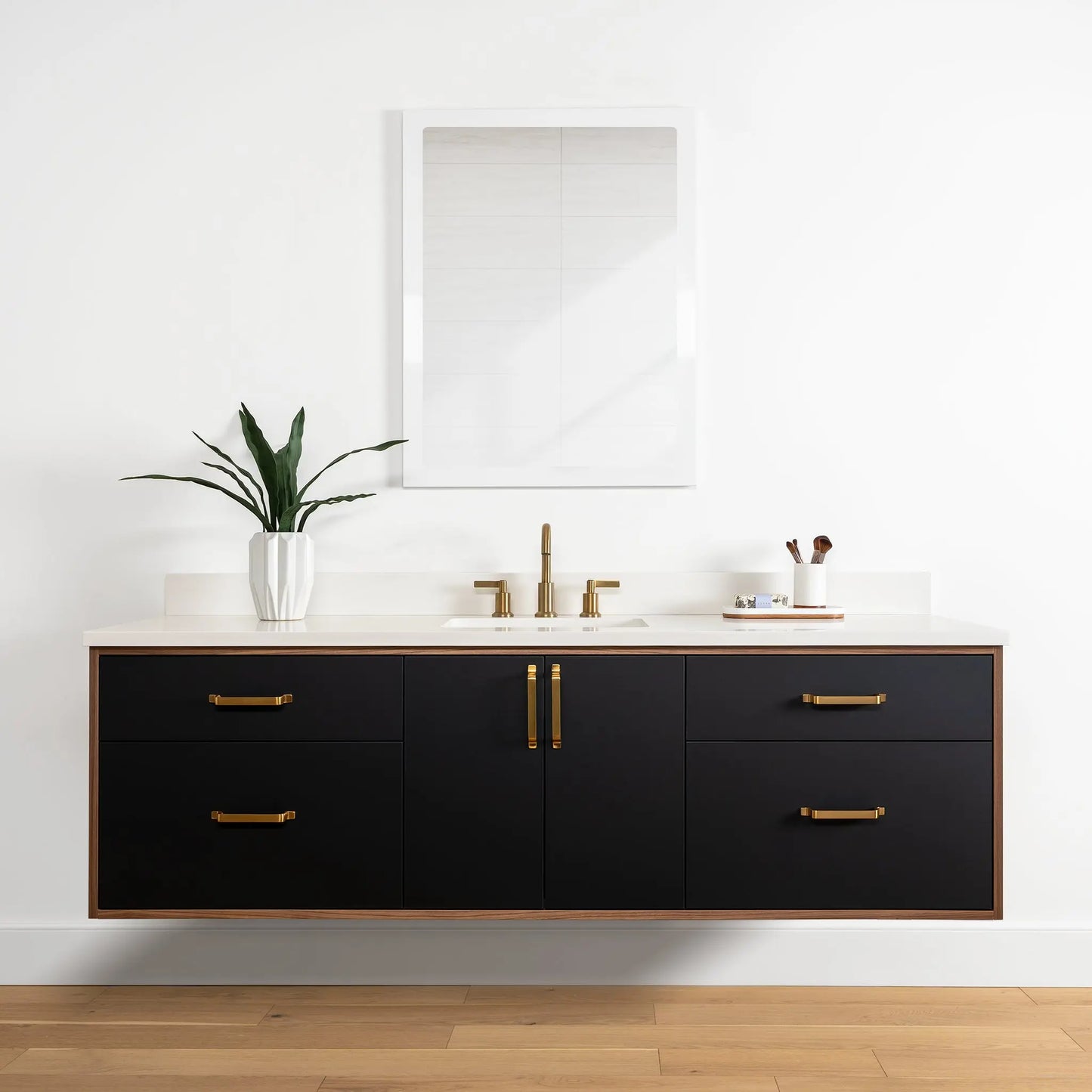 Sidney 72", Teodor® Modern Wall Mount Matte Black Vanity Teodor Bathroom VanityCanada