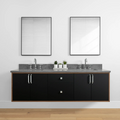 
                  
                    Sidney 72" Wall Mount Matte Black Bathroom Vanity, Double Sink
                  
                