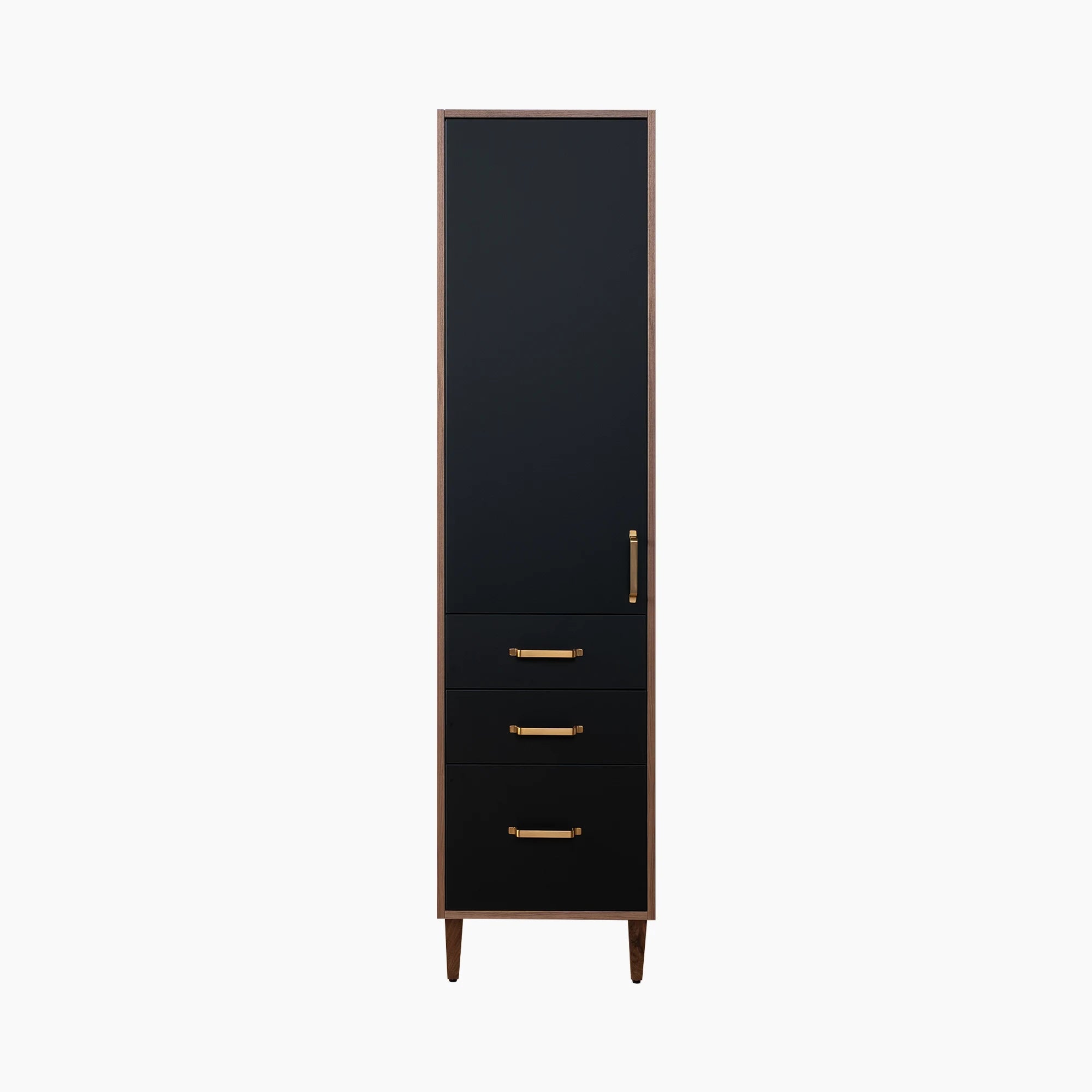 Sidney Matte Black Linen Cabinet