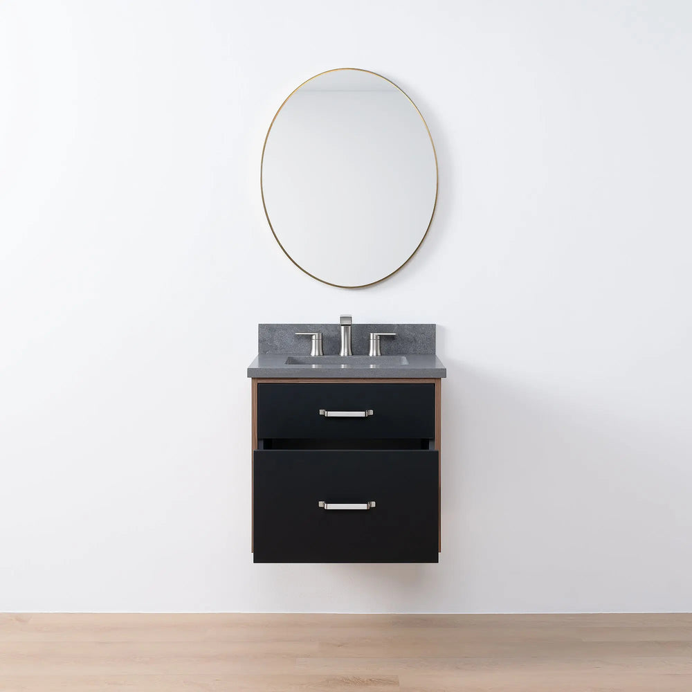 
                  
                    Sidney SLIM, 24" Teodor® Modern Wall Mount Matte Black Vanity Teodor Bathroom VanityCanada
                  
                