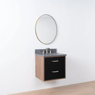 Sidney SLIM, 24" Teodor® Modern Wall Mount Matte Black Vanity Teodor Bathroom VanityCanada