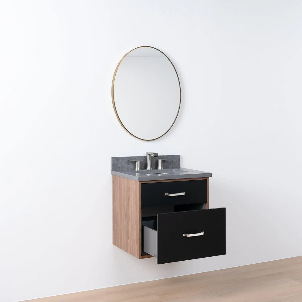 
                  
                    Sidney SLIM, 24" Teodor® Modern Wall Mount Matte Black Vanity Teodor Bathroom VanityCanada
                  
                