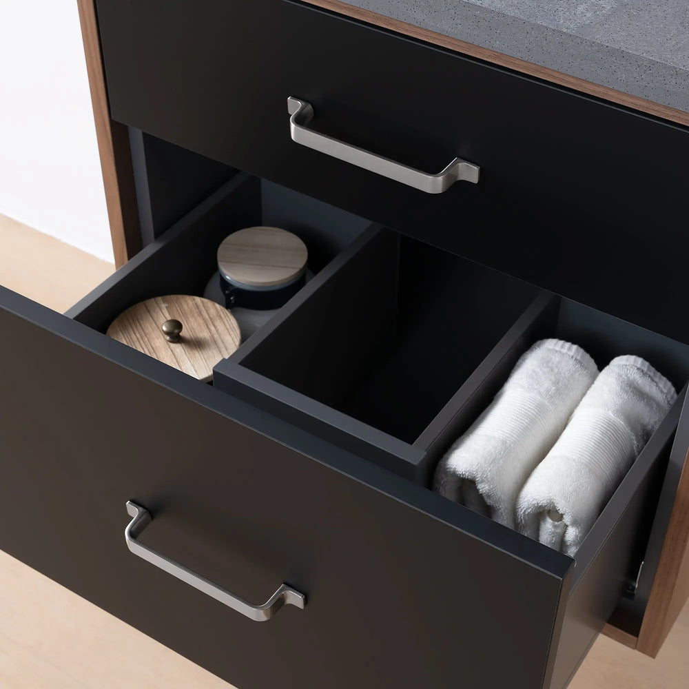 
                  
                    Sidney SLIM, 24" Teodor® Modern Wall Mount Matte Black Vanity Teodor Bathroom VanityCanada
                  
                
