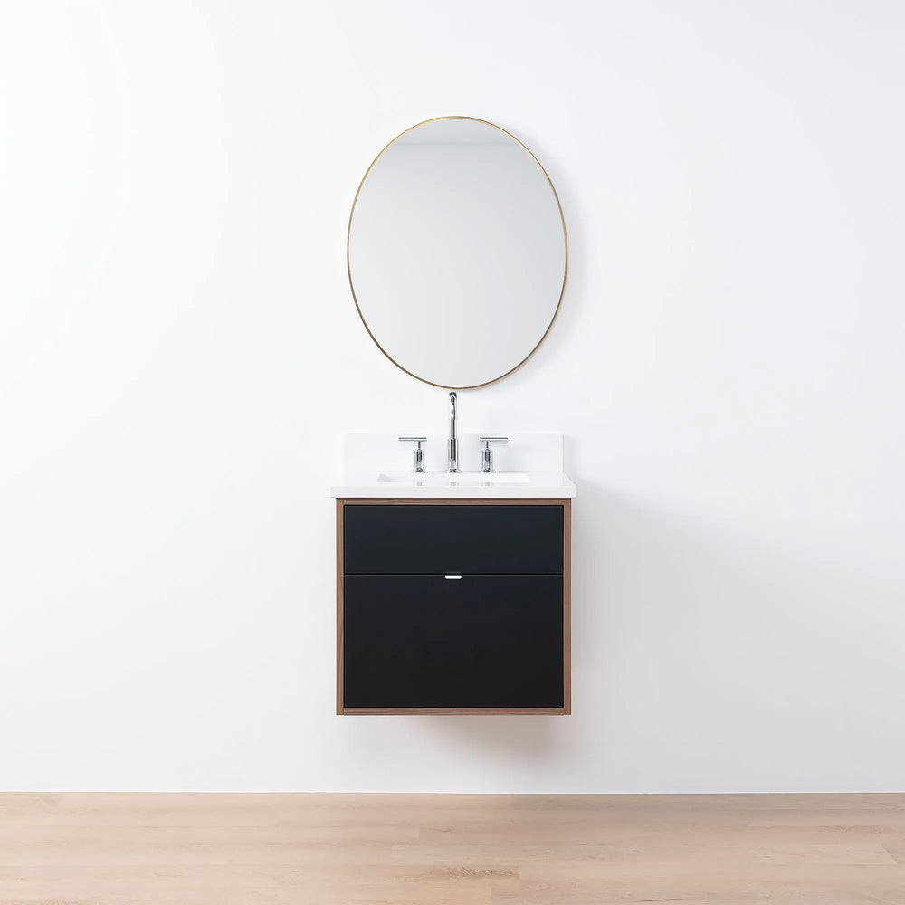 
                  
                    Sidney SLIM, 24" Teodor® Modern Wall Mount Matte Black Vanity Teodor Bathroom VanityCanada
                  
                