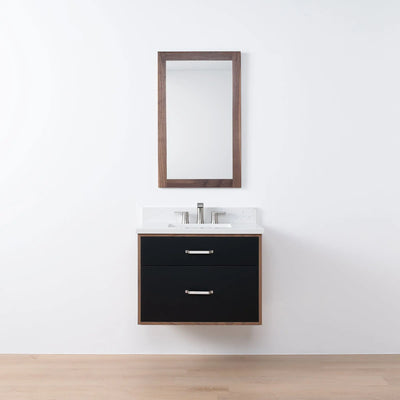 Sidney SLIM, 30" Teodor® Modern Wall Mount Matte Black Vanity Teodor Bathroom VanityCanada