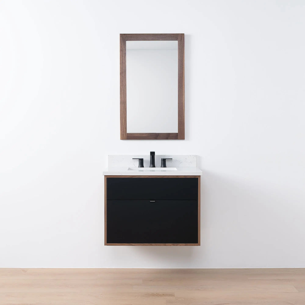 
                  
                    Sidney SLIM, 30" Teodor® Modern Wall Mount Matte Black Vanity Teodor Bathroom VanityCanada
                  
                