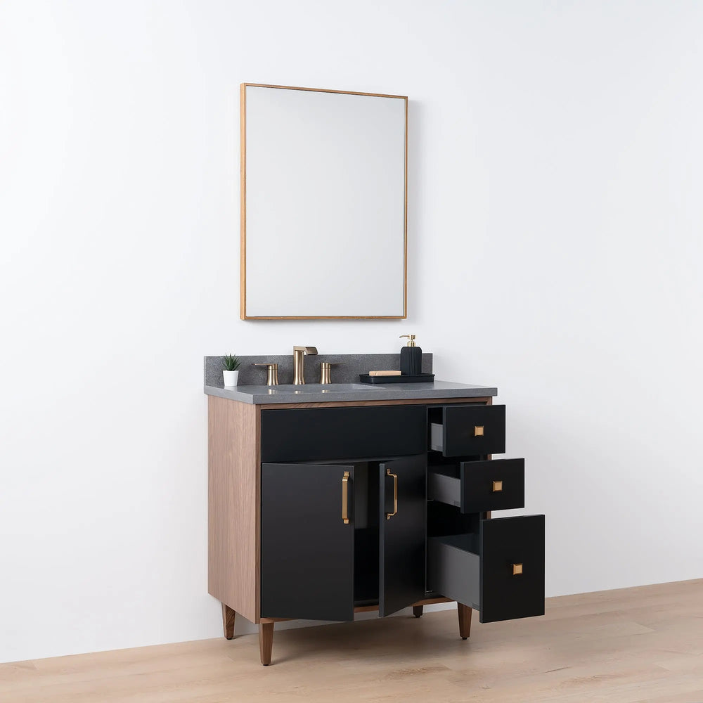 
                  
                    Sidney SLIM, 36" Teodor® Modern Matte Black Vanity, Left Sink Teodor Bathroom VanityCanada
                  
                