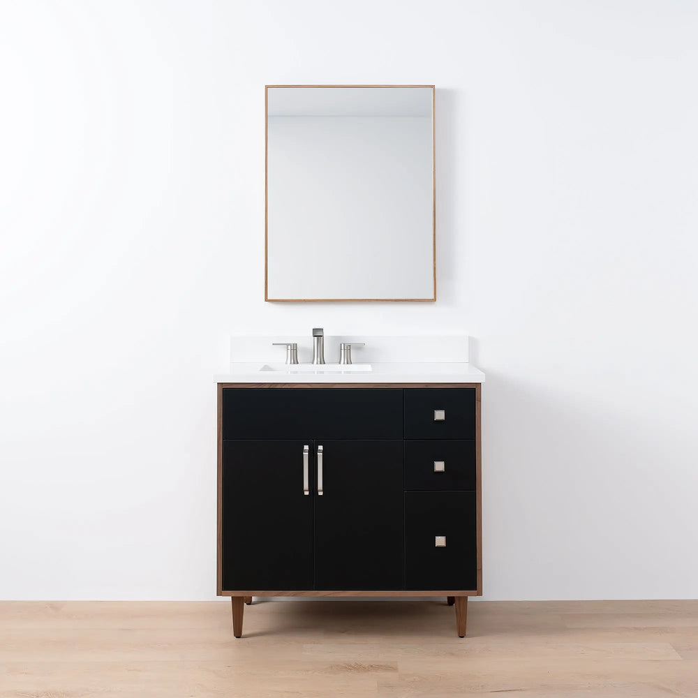 
                  
                    Sidney SLIM, 36" Teodor® Modern Matte Black Vanity, Left Sink Teodor Bathroom VanityCanada
                  
                