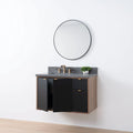 
                  
                    Sidney SLIM, 36" Teodor® Modern Wall Mount Matte Black Vanity, Left Sink Teodor Bathroom VanityCanada
                  
                
