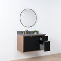 
                  
                    Sidney SLIM, 36" Teodor® Modern Wall Mount Matte Black Vanity, Left Sink Teodor Bathroom VanityCanada
                  
                