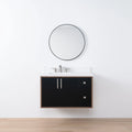 
                  
                    Sidney SLIM, 36" Teodor® Modern Wall Mount Matte Black Vanity, Left Sink Teodor Bathroom VanityCanada
                  
                