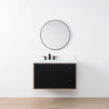 
                  
                    Sidney SLIM, 36" Teodor® Modern Wall Mount Matte Black Vanity, Left Sink Teodor Bathroom VanityCanada
                  
                
