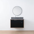 
                  
                    Sidney SLIM, 36" Teodor® Modern Wall Mount Matte Black Vanity, Left Sink Teodor Bathroom VanityCanada
                  
                