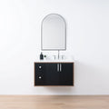 
                  
                    Sidney SLIM, 36" Teodor® Modern Wall Mount Matte Black Vanity, Right Sink Teodor Bathroom VanityCanada
                  
                