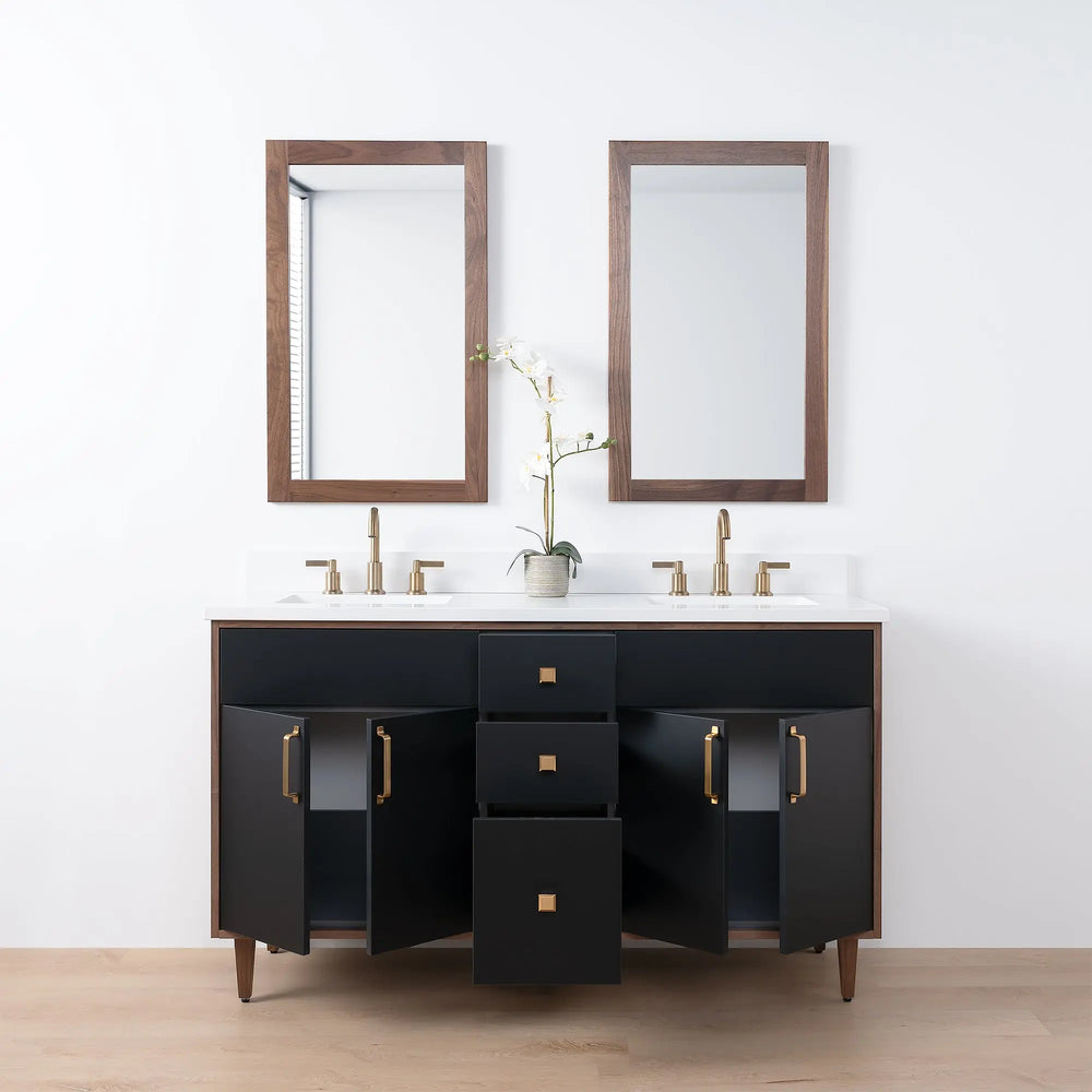 
                  
                    Sidney SLIM, 60" Teodor® Modern Matte Black Vanity, Double Sink Teodor Bathroom VanityCanada
                  
                