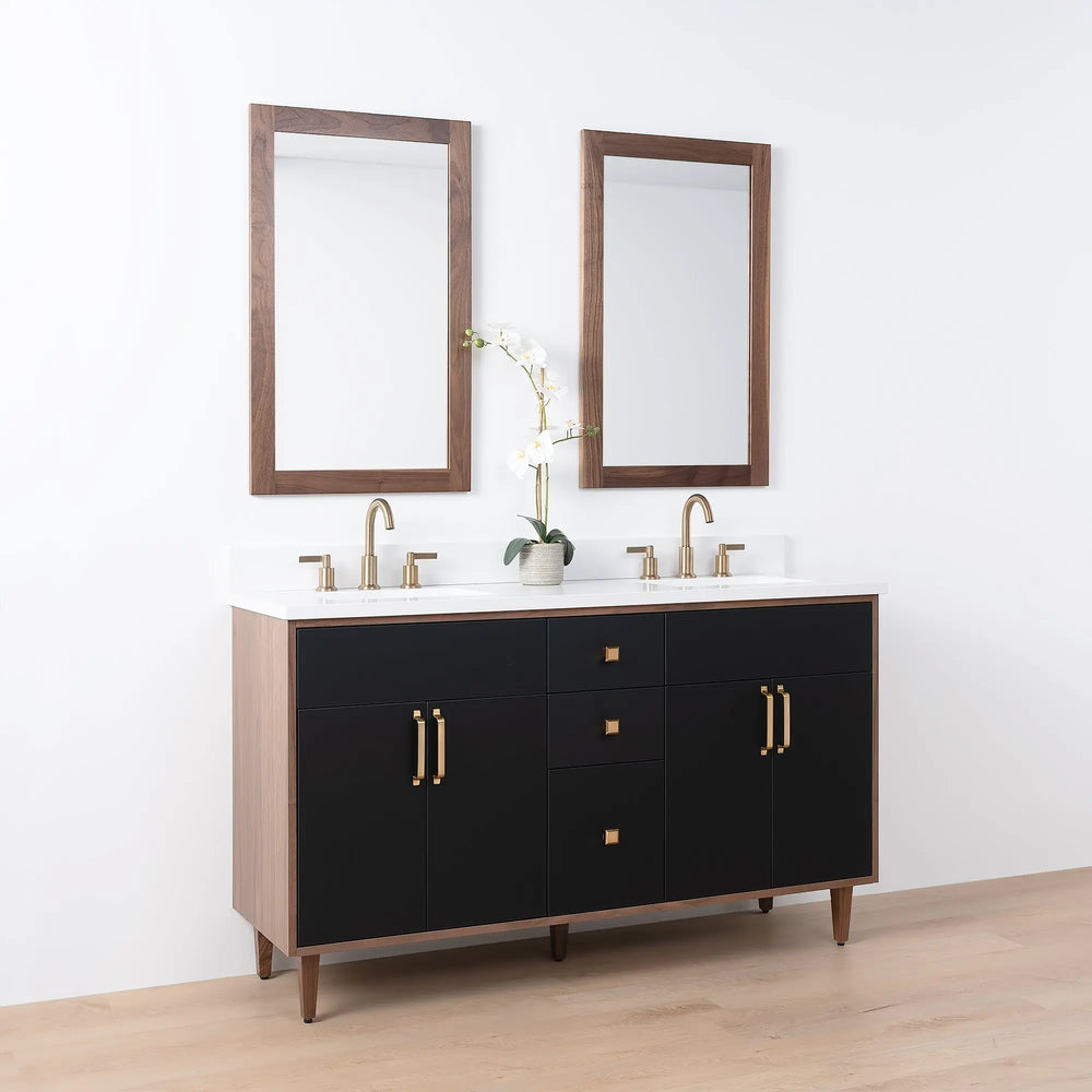 
                  
                    Sidney SLIM, 60" Teodor® Modern Matte Black Vanity, Double Sink Teodor Bathroom VanityCanada
                  
                