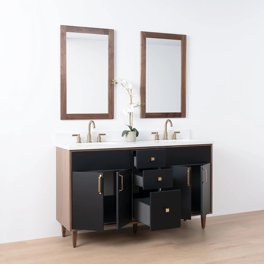 
                  
                    Sidney SLIM, 60" Teodor® Modern Matte Black Vanity, Double Sink Teodor Bathroom VanityCanada
                  
                