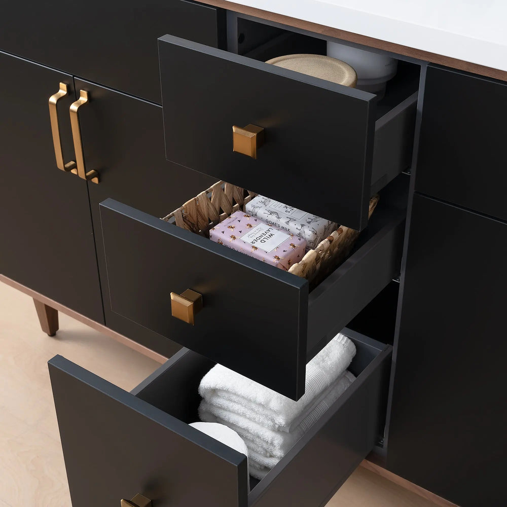 
                  
                    Sidney SLIM, 60" Teodor® Modern Matte Black Vanity, Double Sink Teodor Bathroom VanityCanada
                  
                