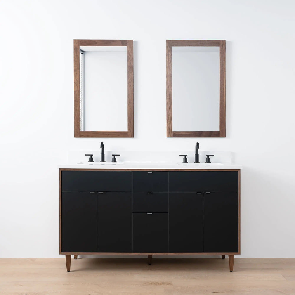 
                  
                    Sidney SLIM, 60" Teodor® Modern Matte Black Vanity, Double Sink Teodor Bathroom VanityCanada
                  
                